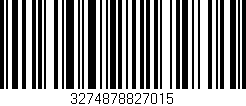Código de barras (EAN, GTIN, SKU, ISBN): '3274878827015'