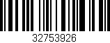 Código de barras (EAN, GTIN, SKU, ISBN): '32753926'