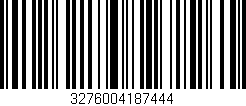 Código de barras (EAN, GTIN, SKU, ISBN): '3276004187444'