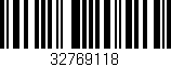 Código de barras (EAN, GTIN, SKU, ISBN): '32769118'
