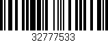 Código de barras (EAN, GTIN, SKU, ISBN): '32777533'