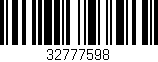 Código de barras (EAN, GTIN, SKU, ISBN): '32777598'