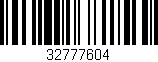 Código de barras (EAN, GTIN, SKU, ISBN): '32777604'