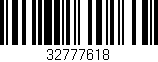 Código de barras (EAN, GTIN, SKU, ISBN): '32777618'