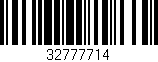 Código de barras (EAN, GTIN, SKU, ISBN): '32777714'