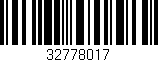 Código de barras (EAN, GTIN, SKU, ISBN): '32778017'
