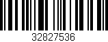 Código de barras (EAN, GTIN, SKU, ISBN): '32827536'