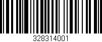 Código de barras (EAN, GTIN, SKU, ISBN): '328314001'