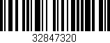 Código de barras (EAN, GTIN, SKU, ISBN): '32847320'