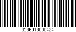 Código de barras (EAN, GTIN, SKU, ISBN): '3286018000424'