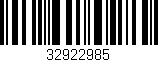 Código de barras (EAN, GTIN, SKU, ISBN): '32922985'