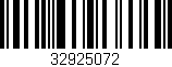 Código de barras (EAN, GTIN, SKU, ISBN): '32925072'