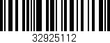 Código de barras (EAN, GTIN, SKU, ISBN): '32925112'