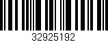 Código de barras (EAN, GTIN, SKU, ISBN): '32925192'