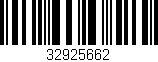Código de barras (EAN, GTIN, SKU, ISBN): '32925662'
