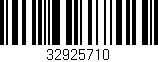 Código de barras (EAN, GTIN, SKU, ISBN): '32925710'