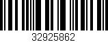 Código de barras (EAN, GTIN, SKU, ISBN): '32925862'