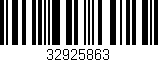 Código de barras (EAN, GTIN, SKU, ISBN): '32925863'