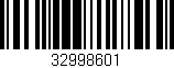 Código de barras (EAN, GTIN, SKU, ISBN): '32998601'