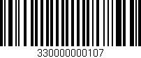 Código de barras (EAN, GTIN, SKU, ISBN): '330000000107'