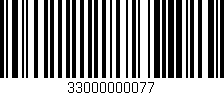 Código de barras (EAN, GTIN, SKU, ISBN): '33000000077'