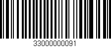 Código de barras (EAN, GTIN, SKU, ISBN): '33000000091'