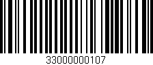 Código de barras (EAN, GTIN, SKU, ISBN): '33000000107'