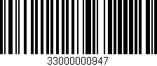 Código de barras (EAN, GTIN, SKU, ISBN): '33000000947'