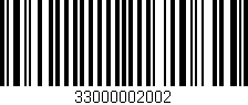 Código de barras (EAN, GTIN, SKU, ISBN): '33000002002'