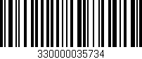 Código de barras (EAN, GTIN, SKU, ISBN): '330000035734'