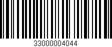 Código de barras (EAN, GTIN, SKU, ISBN): '33000004044'