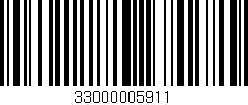 Código de barras (EAN, GTIN, SKU, ISBN): '33000005911'