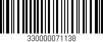 Código de barras (EAN, GTIN, SKU, ISBN): '330000071138'