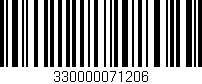 Código de barras (EAN, GTIN, SKU, ISBN): '330000071206'
