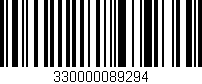 Código de barras (EAN, GTIN, SKU, ISBN): '330000089294'