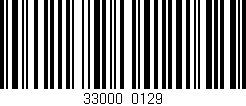 Código de barras (EAN, GTIN, SKU, ISBN): '33000/0129'