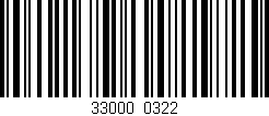 Código de barras (EAN, GTIN, SKU, ISBN): '33000/0322'
