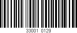 Código de barras (EAN, GTIN, SKU, ISBN): '33001/0129'