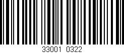 Código de barras (EAN, GTIN, SKU, ISBN): '33001/0322'