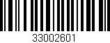 Código de barras (EAN, GTIN, SKU, ISBN): '33002601'
