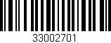 Código de barras (EAN, GTIN, SKU, ISBN): '33002701'