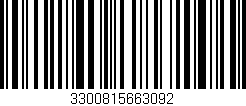 Código de barras (EAN, GTIN, SKU, ISBN): '3300815663092'
