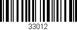 Código de barras (EAN, GTIN, SKU, ISBN): '33012'