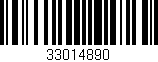 Código de barras (EAN, GTIN, SKU, ISBN): '33014890'