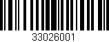 Código de barras (EAN, GTIN, SKU, ISBN): '33026001'