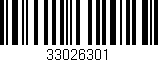 Código de barras (EAN, GTIN, SKU, ISBN): '33026301'