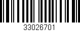Código de barras (EAN, GTIN, SKU, ISBN): '33026701'