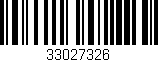 Código de barras (EAN, GTIN, SKU, ISBN): '33027326'