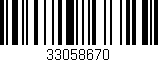 Código de barras (EAN, GTIN, SKU, ISBN): '33058670'