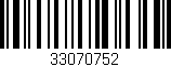 Código de barras (EAN, GTIN, SKU, ISBN): '33070752'